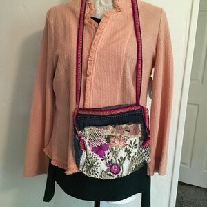 Handmade Denim Crossbody Patchwork Hippie Bag